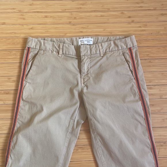 Nili Lotan East Hampton Desert Sand Side Stripe Pants - Picture 6 of 11